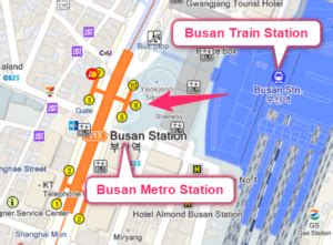Incheon Station to Busan .